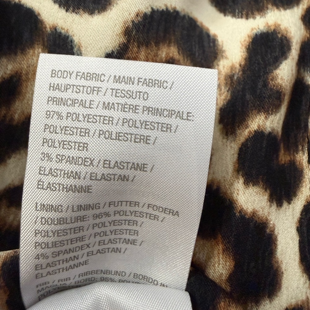 Susan Graver Leopard Print Bomber Jacket Size L Zip Animal Print Chic - Picture 7 of 8